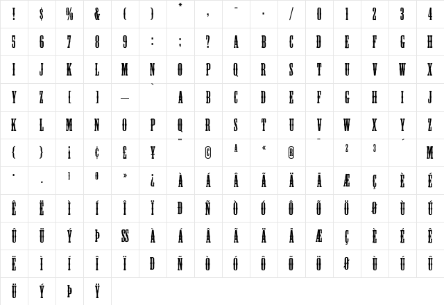 Mesquite Regular Character Map