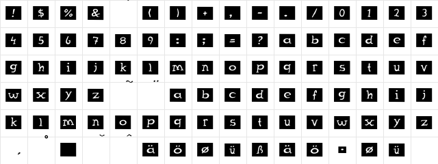 Mex Regular-Two Character Map