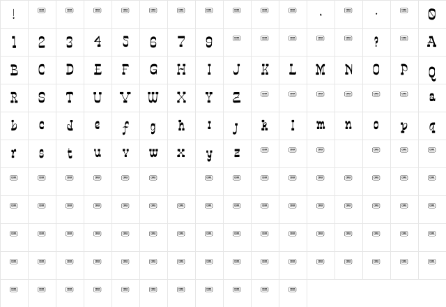 Mexican City Free Trial Regular Character Map