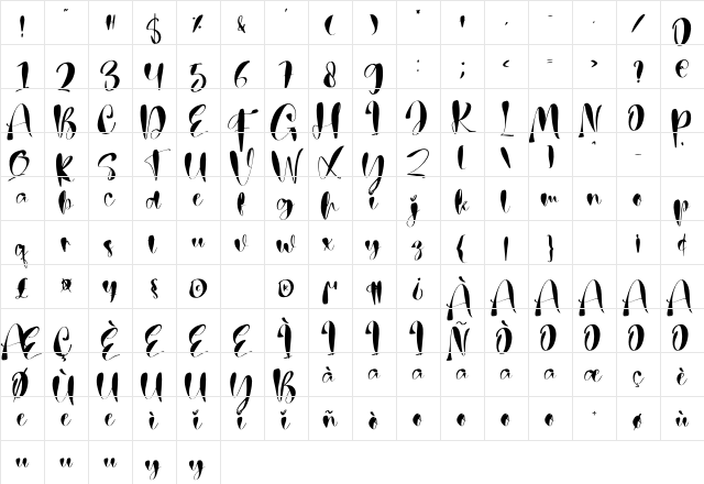 Midnight Regular Character Map Midnight Regular Character Map