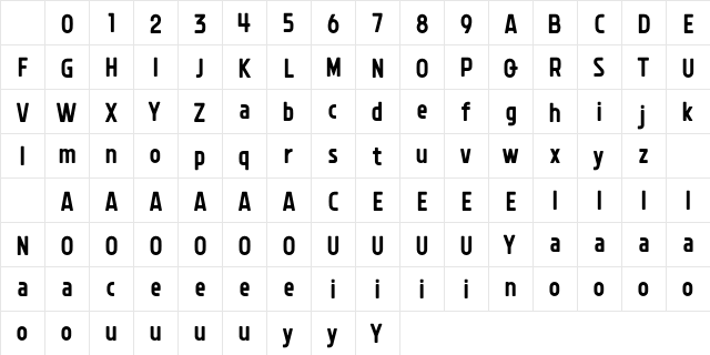 Mike Sans FREE Character Map