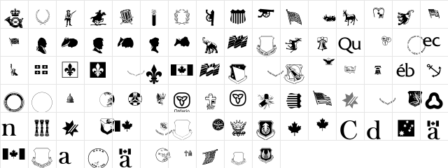 MilitaryPatriotic P02 Character Map