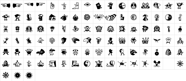 MiniPics LilCreatures Character Map MiniPics LilCreatures Character Map