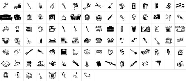 MiniPics LilStuff Character Map