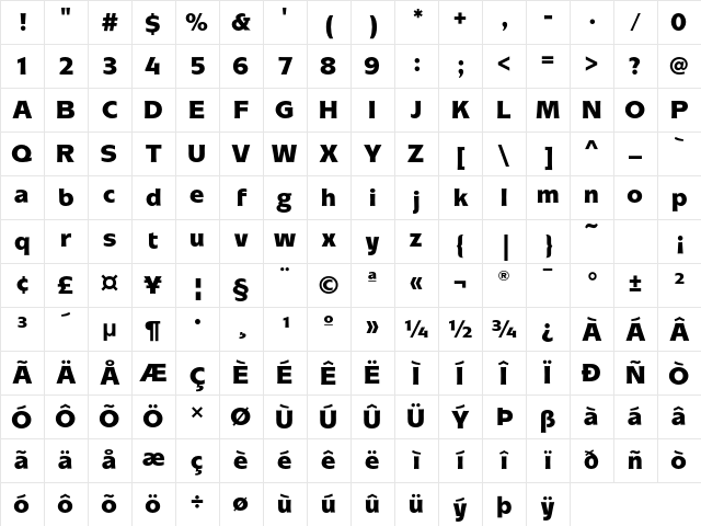 MixageEF Black Character Map