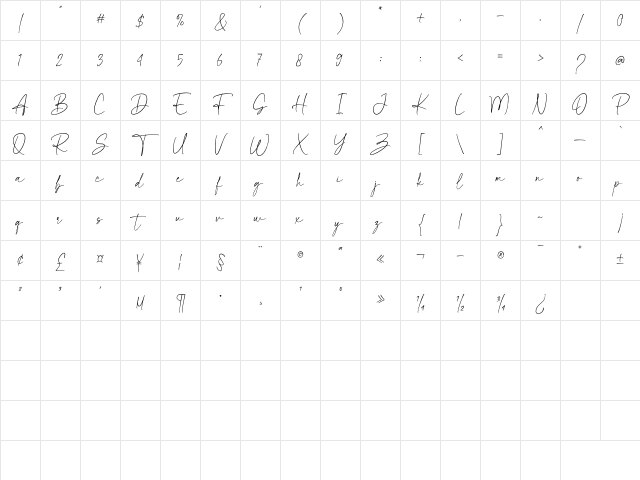 mixedfeelings Regular Character Map mixedfeelings Regular Character Map