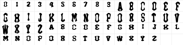 BlueMirth Regular Character Map