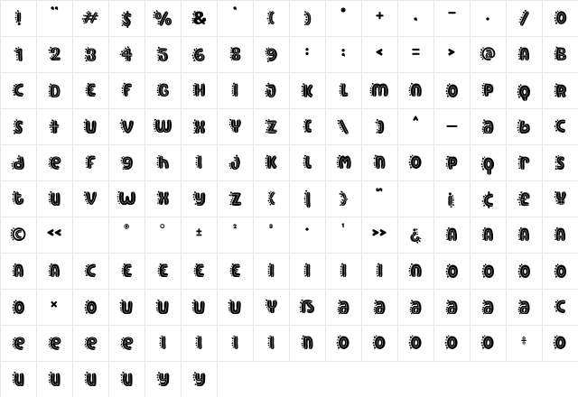Monster Mash Dino 4 Character Map