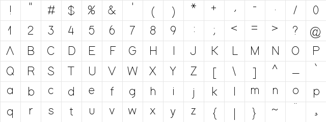 Adam Medium Medium Character Map