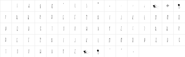 MSKITOKILLA Regular Character Map MSKITOKILLA Regular Character Map
