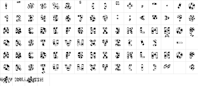 Mummy Halloween Bold Italic Character Map