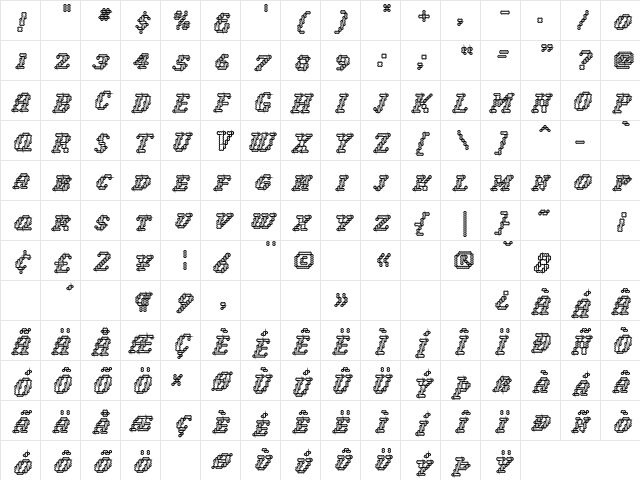 Narly Inline Character Map