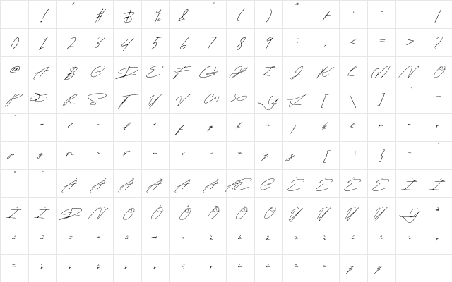 Naturealo Regular Character Map Naturealo Regular Character Map