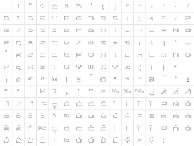 Nebula Hollow Regular Character Map Nebula Hollow Regular Character Map