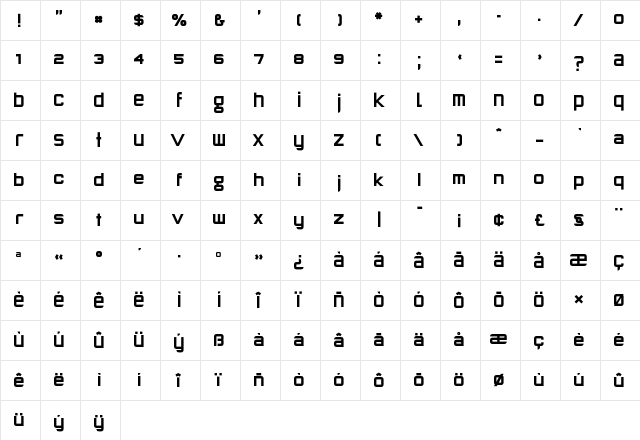 Neeskens Black Character Map