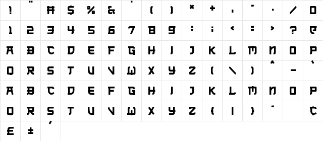 Neo Tech Regular Character Map Neo Tech Regular Character Map