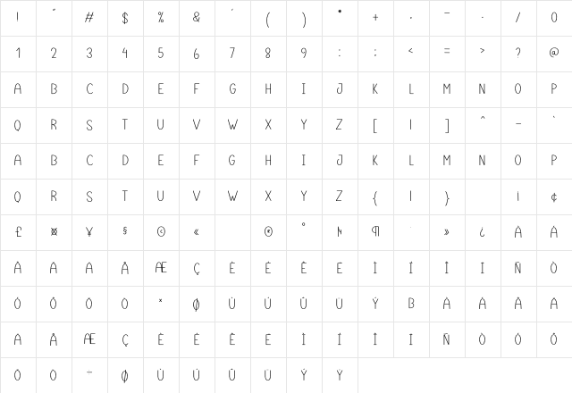 Neon Christmas Regular Character Map