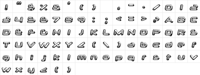 Neurochrome Regular Character Map