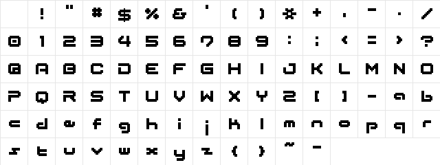 BM japan A12 Character Map