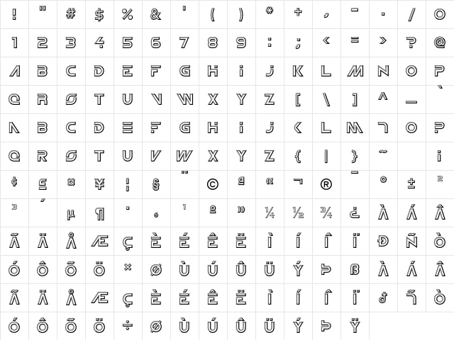 NewtronICG Open Character Map