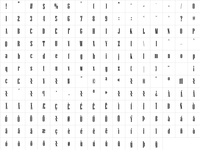 Niagara Solid Character Map