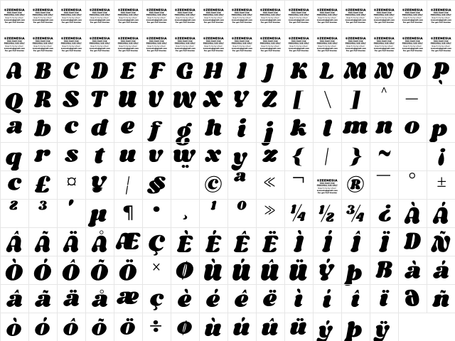 Night Michy Personal Use Only Regular Character Map