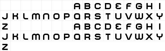 NORMAL Regular Character Map