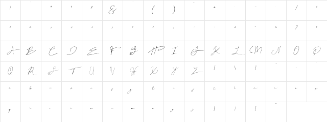 Ocean Vinley Demo Regular Character Map Ocean Vinley Demo Regular Character Map
