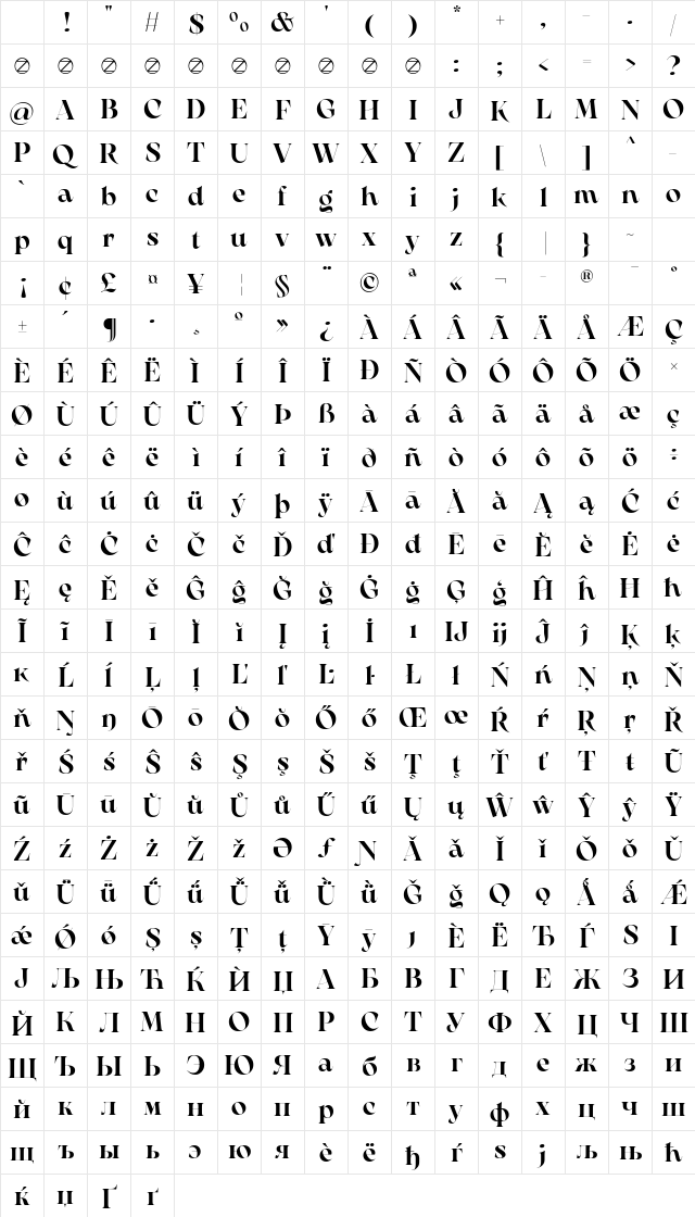 Arsenica Trial Demibold Character Map Arsenica Trial Demibold Character Map