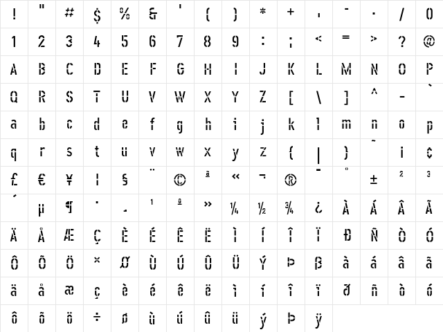 Offline Regular Character Map Offline Regular Character Map