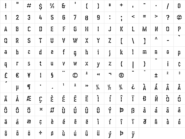 Offline Rough Character Map Offline Rough Character Map
