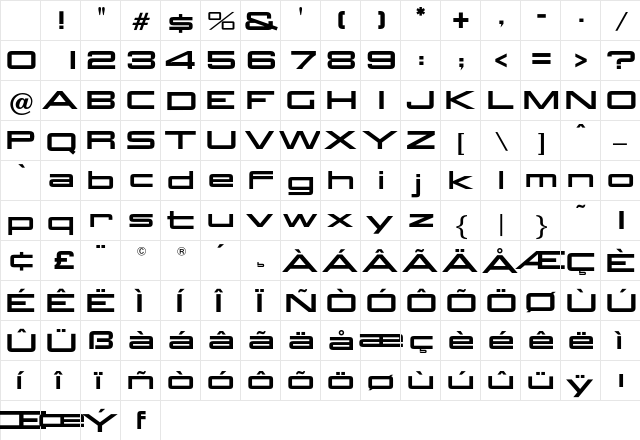 OPTIAggie Solid Character Map OPTIAggie Solid Character Map