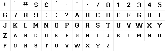 Letter Sweater Display SSi Regular Character Map