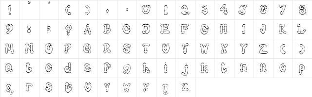 Koksure Regular Character Map Koksure Regular Character Map