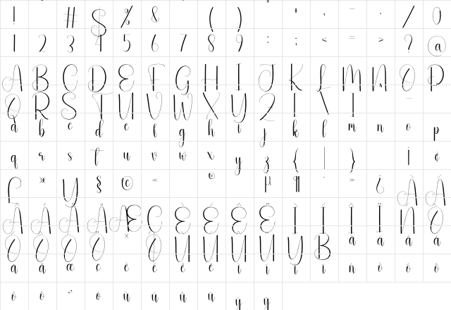 Outgrow Regular Character Map