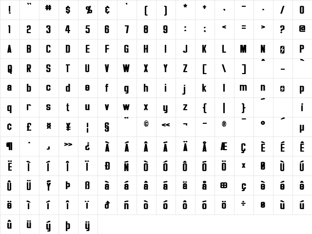 Overseer Regular Character Map Overseer Regular Character Map