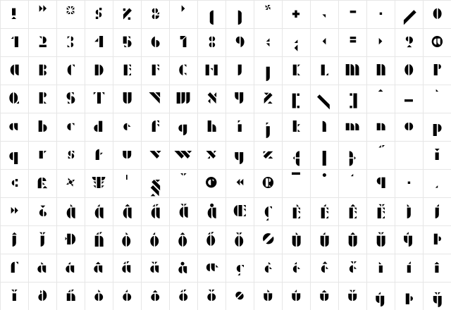 P22Albers Three Character Map P22Albers Three Character Map