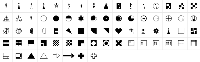P22Bauhaus Extras Character Map