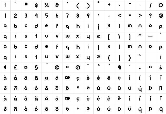 P22Bayer Universal Character Map P22Bayer Universal Character Map
