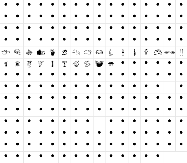 Bon Apetit MT Regular Character Map