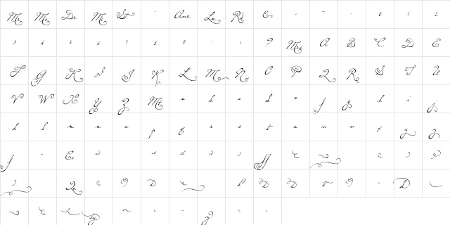P22DearestSwash Regular Character Map
