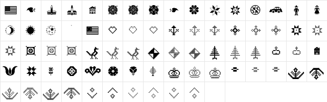P22FolkArt Extras Character Map