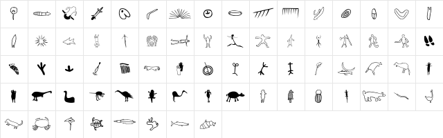 P22Petroglyphs Australian Character Map P22Petroglyphs Australian Character Map