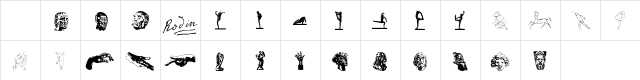 P22RodinExtras Regular Character Map P22RodinExtras Regular Character Map