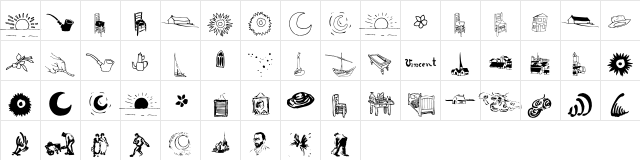 P22Vincent Extras Character Map