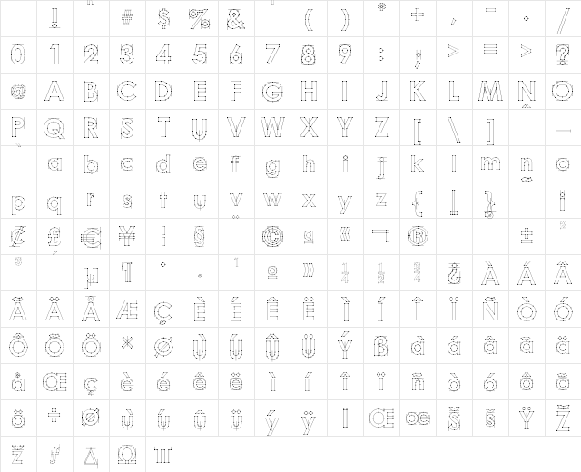 Paige Regular Character Map