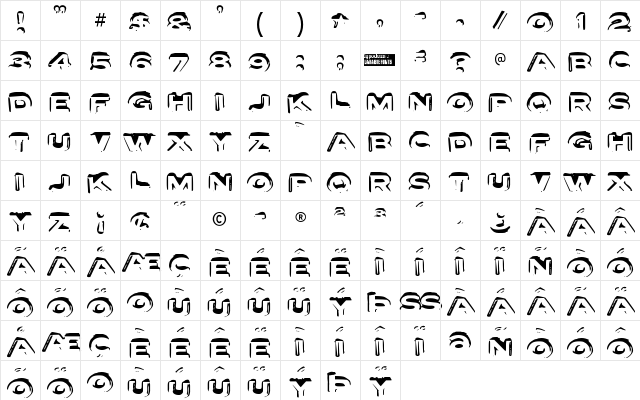 Letter Set A Regular Character Map