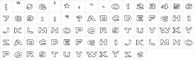 Letter Set B Regular Character Map Letter Set B Regular Character Map