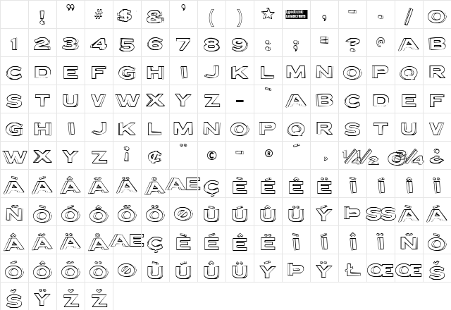 Letter Set B Regular Character Map Letter Set B Regular Character Map