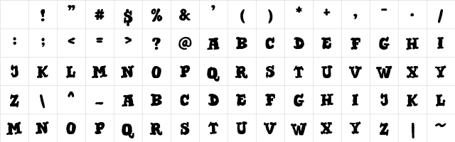 Papa Sardine Trial Regular Character Map